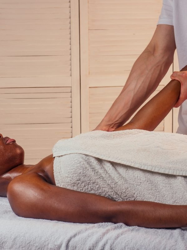 female getting professional medical manual therapy.